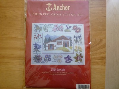 Anker Swiss Cottage Sampler gezählt Kreuzstich Set, CC83342, 39 x 49 cm