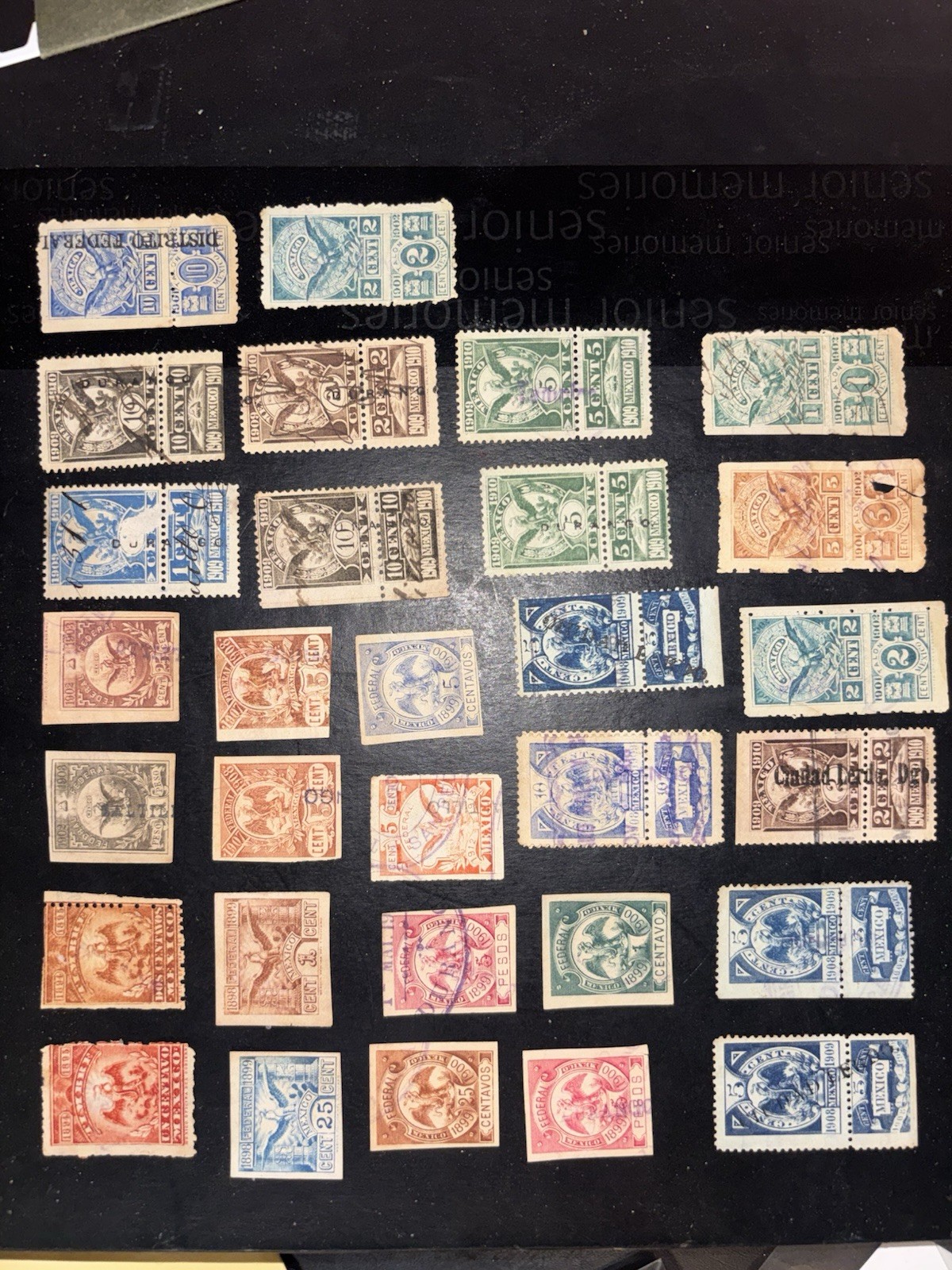Mexico Coat of Arms Postage Stamp Lot Used 1890s-1900s 1c-5p Mixed