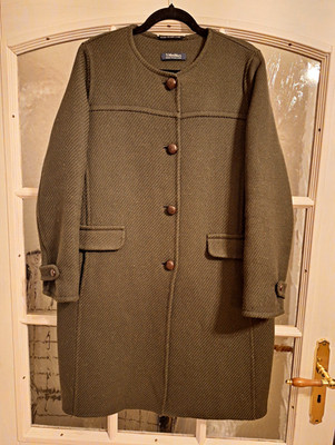 'S Max Mara Luxus-Wollmantel  Cucito a Mano    Khaki/Oliv   Gr. 38 (IT 44)