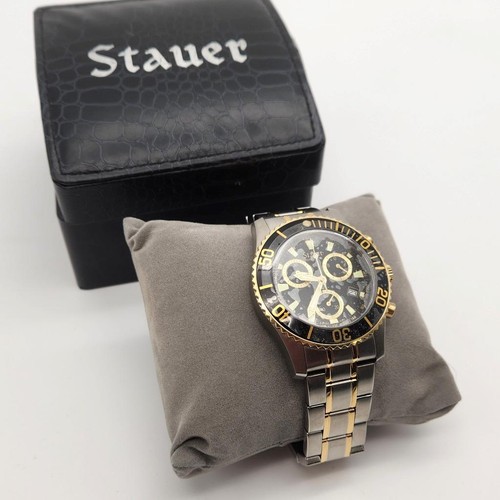 Stauer Swiss Dive Biosphere Chronograph Water-Resistant Watch DAMAGED BOX