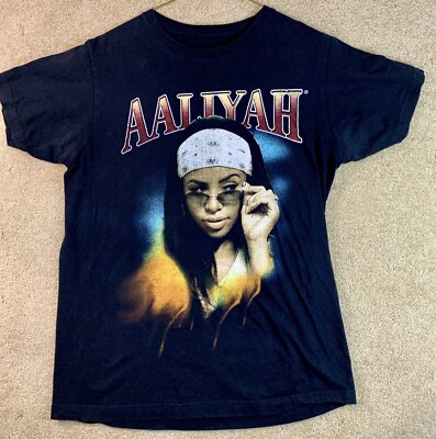 Y2K Style Aaliyah Rap Men Large Hip Hop T Shirt Hip Hop R&B