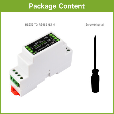 Waveshare RS232 To RS485 Converter, Active Digital Isolator, Rail-Mount support