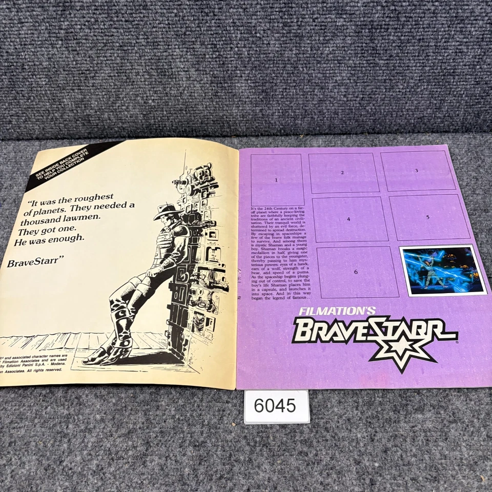 Álbum de pegatinas Filmations Bravestarr vintage Panini coleccionable 1987 muy raro Foto 3 de 4