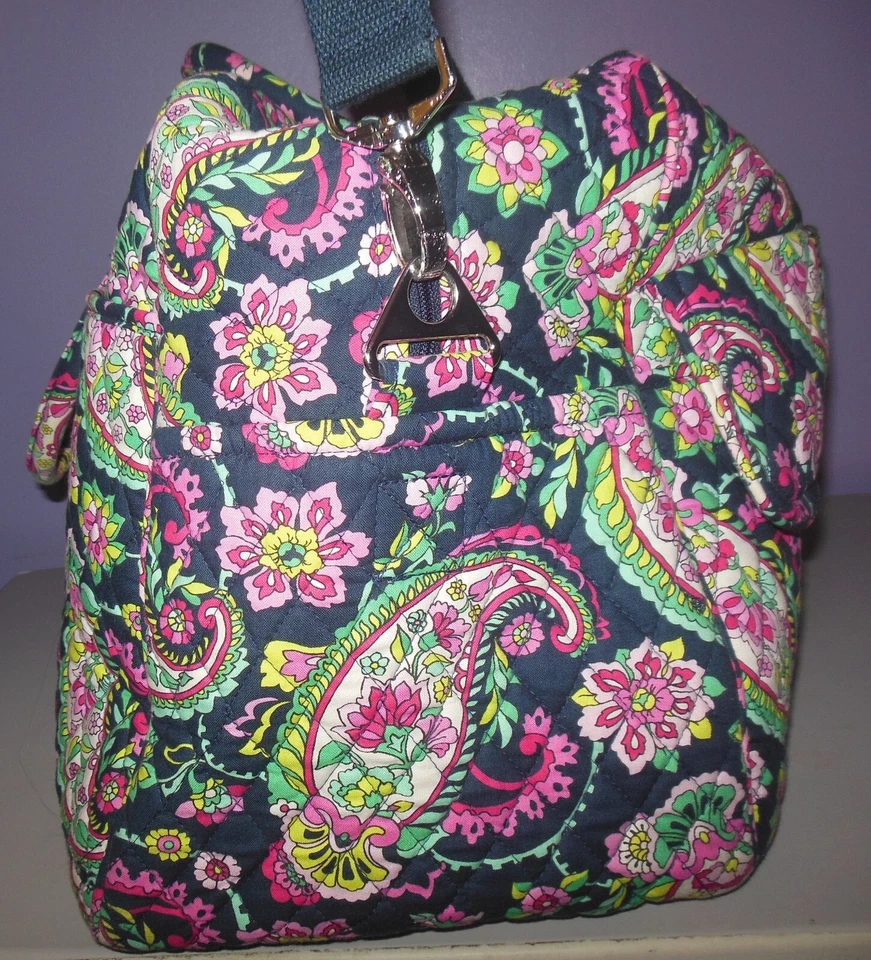 Vera Bradley Bolso de Viaje Grande 3 Piezas Mini Bandolera y Muñequera Pétalo Paisley Foto 4 de 4