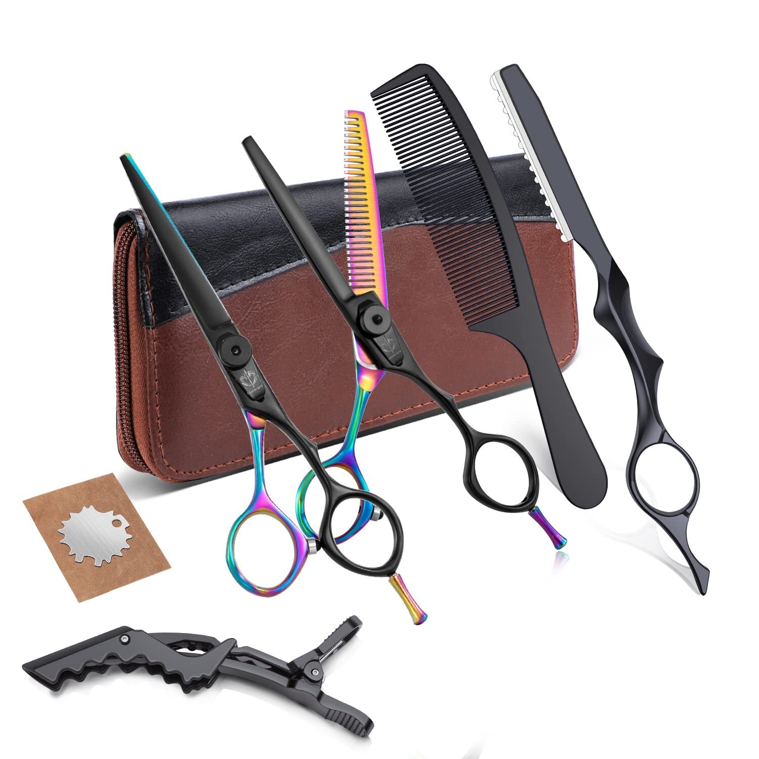 Rainbow Professional Hairdressing Scissors Shears Set by DRAGON RIOT