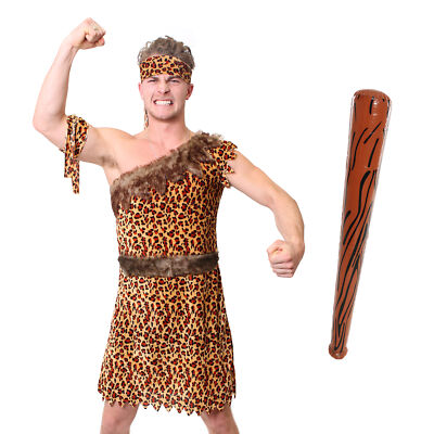 HÖHLENMENSCH KOSTÜM HERREN HÖHLE KOSTÜM PRÄHISTORISCHES OUTFIT TARZAN KONVOLUT