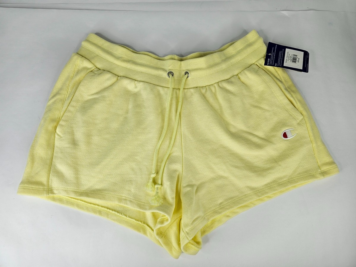 Champion Life Reverse Weave Glacier Lemon Women's Shorts NWT XL