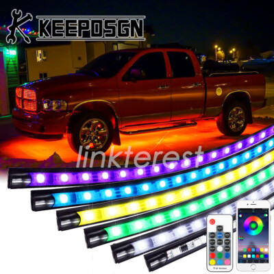 Truck RGB LED Strip Underglow Kit Neon Lights APP Remote for Dodge Ram 1500 2500