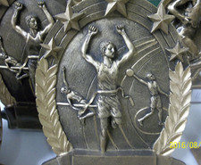 Male Track Cross Country, trophy or award, w/ engraving, 6" tall, running