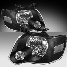 Fit 2006-2010 Ford Explorer Black Housing Headlights Lamp Assembly L+R Set