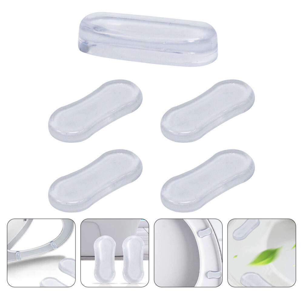 5 PCS Commercial Toilet Anti-collision Pad Lid Adhesive Seat