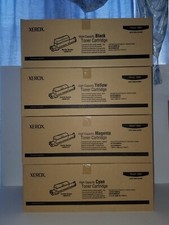 XEROX Phaser 6360 HCap Toner Cartridges K,M,C,Y New Lot of 4 Genuine