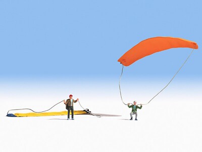 NOCH 15886 Paraglider 2 Figuren H0 1:87 handbemalt Neu + OVP