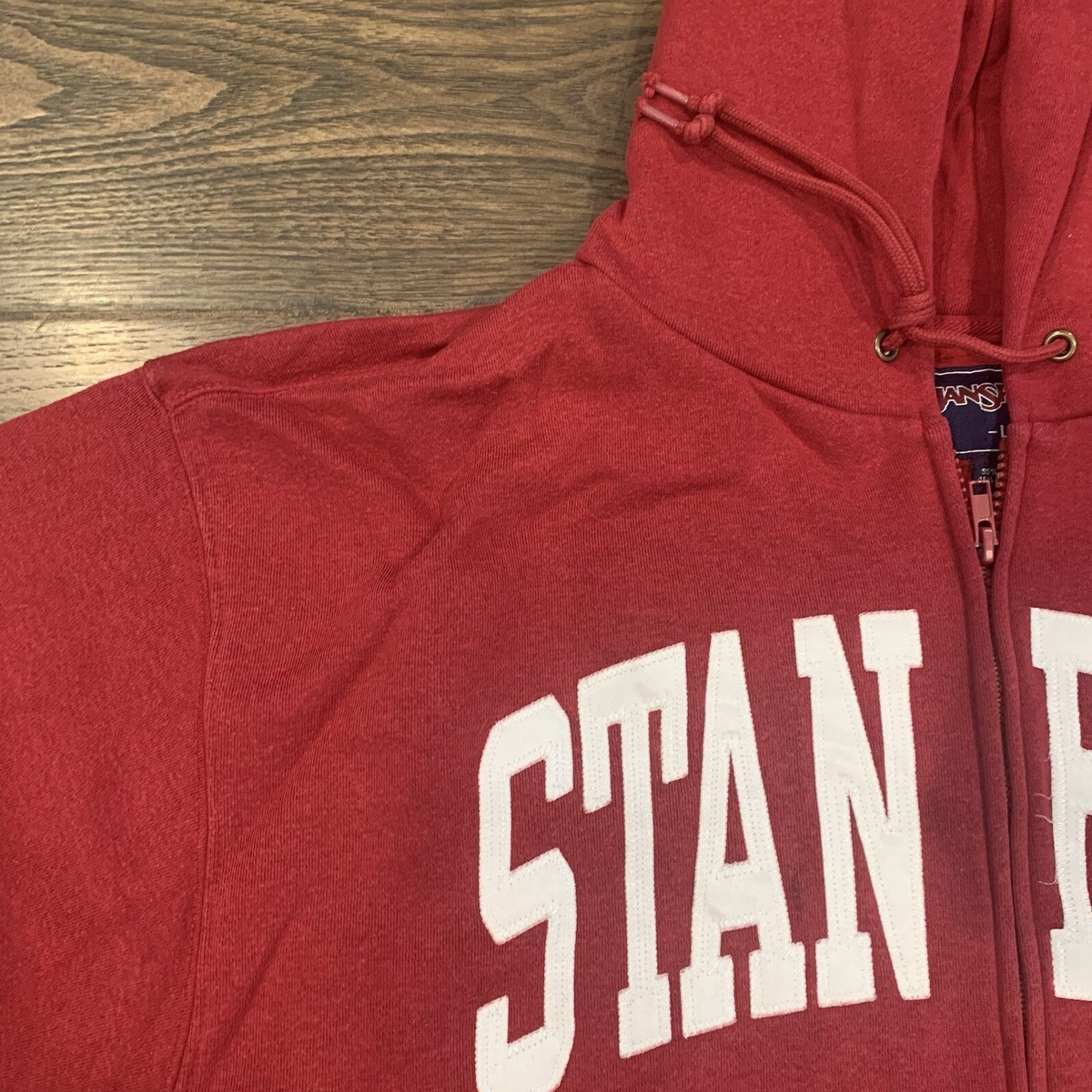 Rare Vintage Jansport Stanford Zip Up Hoodie embroidered Rare Vintage Jansport Stanford Zip Up Hoodie embroidered