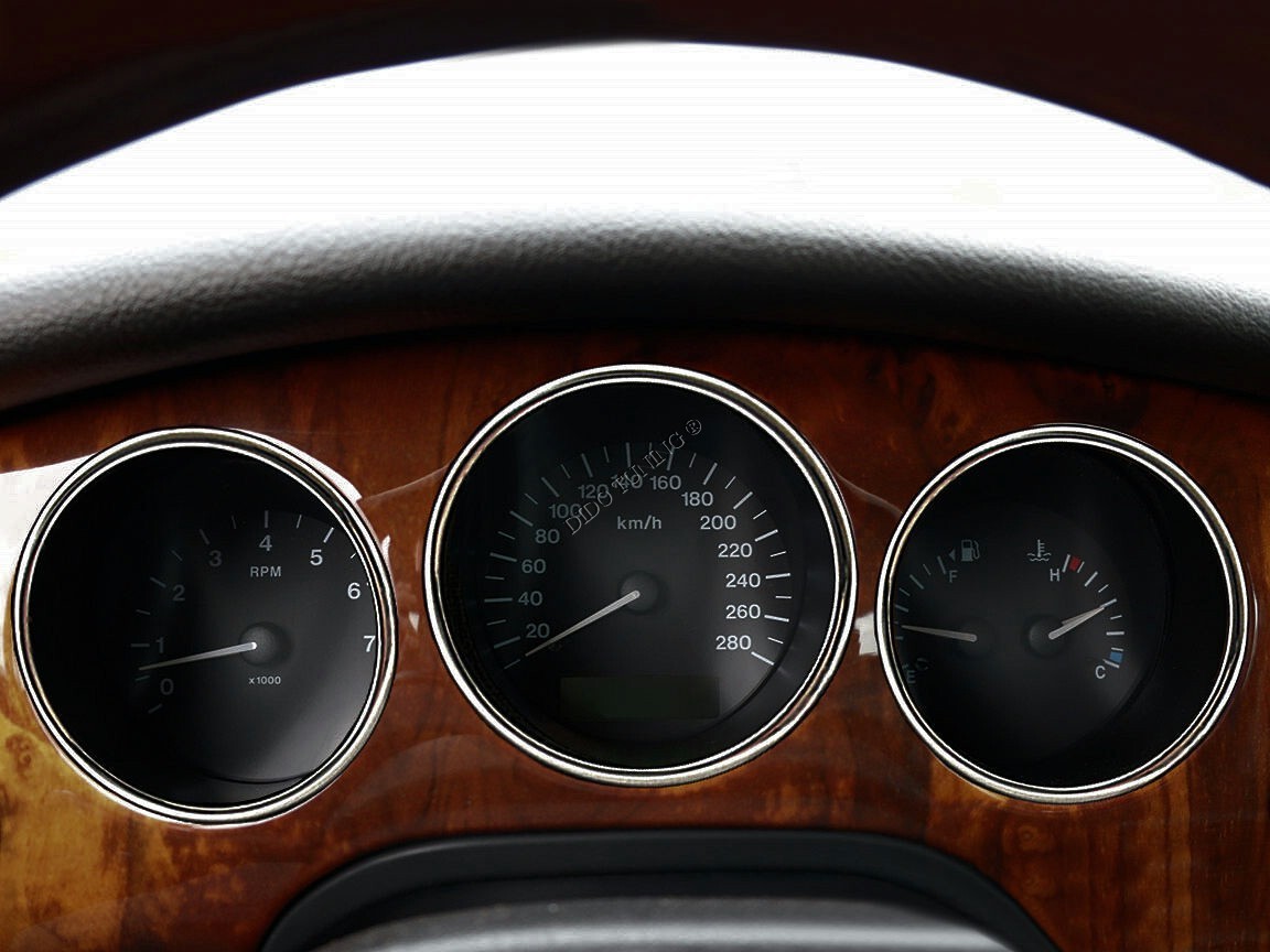 For Jaguar XJ8 XJ X308 1997-2002 Dash Instrument Chrome Rings