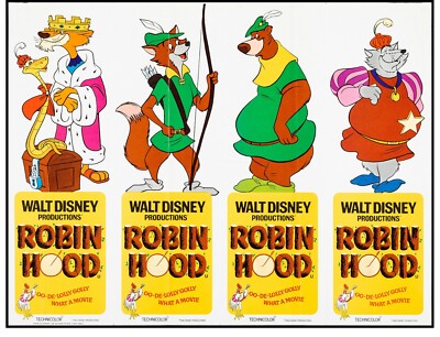 Movie Poster Robin Hood 1973 Uncut Door Panel Sheet 30