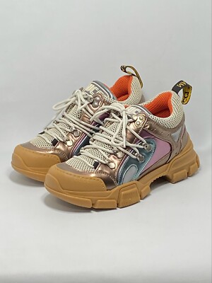 Gucci Flashtrek Leather Sneaker size 36.5 | eBay