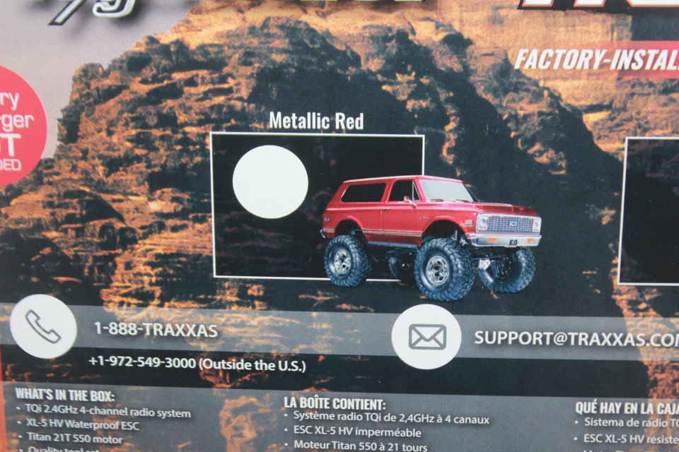 Traxxas 92086-4 Rot Rouge Trx-4 Chevy 1972 Blazer High Trail 1:10 Neuf Ovp - Photo 3/4