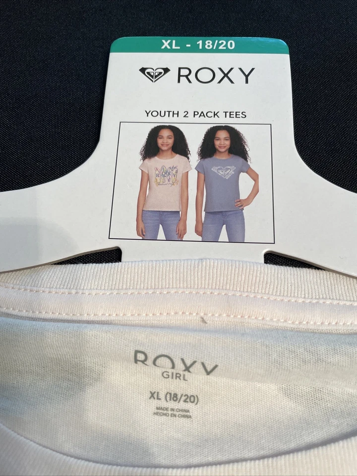 Roxy Youth Girl's 2-pack Tees, Size XL 18-20 - Image 3 of 4