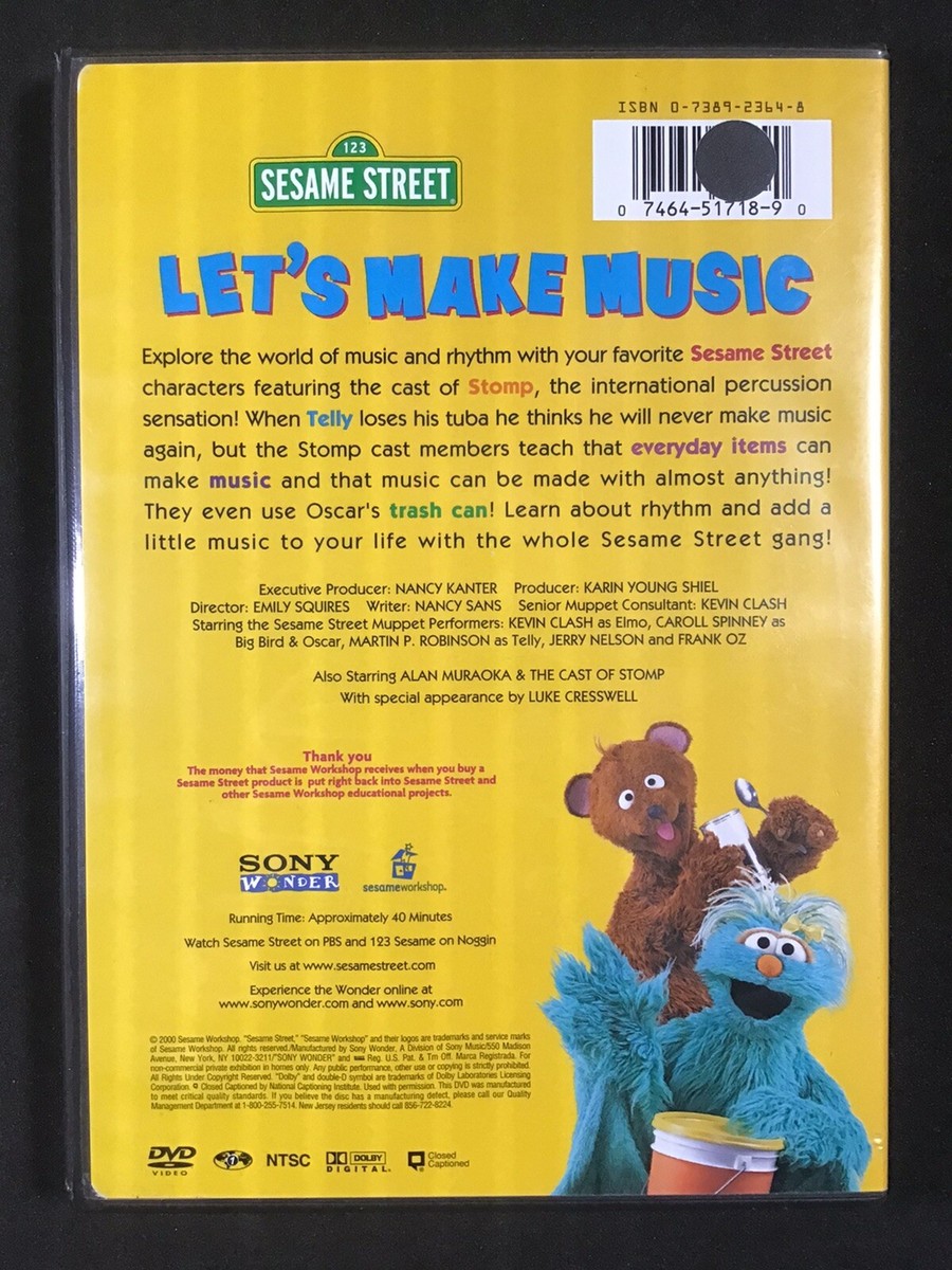Sesame Street Let's Make Music DVD 74645171890| eBay