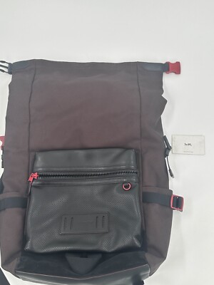 coach foldover terrain backpack TREK PACK IN PERFORATED MIXED MATERIALS, F57477, CHALK/BLACK Fashion Wear it love it pass it on TUMI
