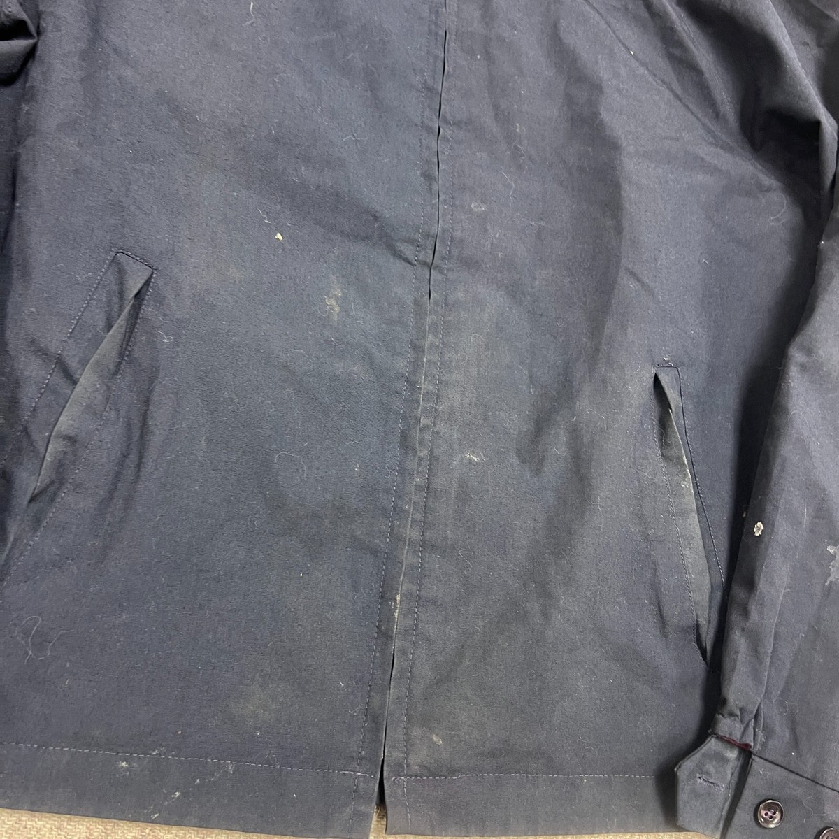 Vintage Campus Harrington Jacket Mens Large Blue 1960s Zip