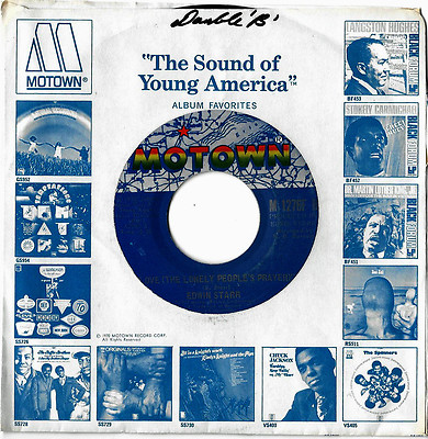 EDWIN STARR - LOVE (LONELY PEOPLE'S PRAYER) b/w ...MY SOUL ON FIRE - MOTOWN 45