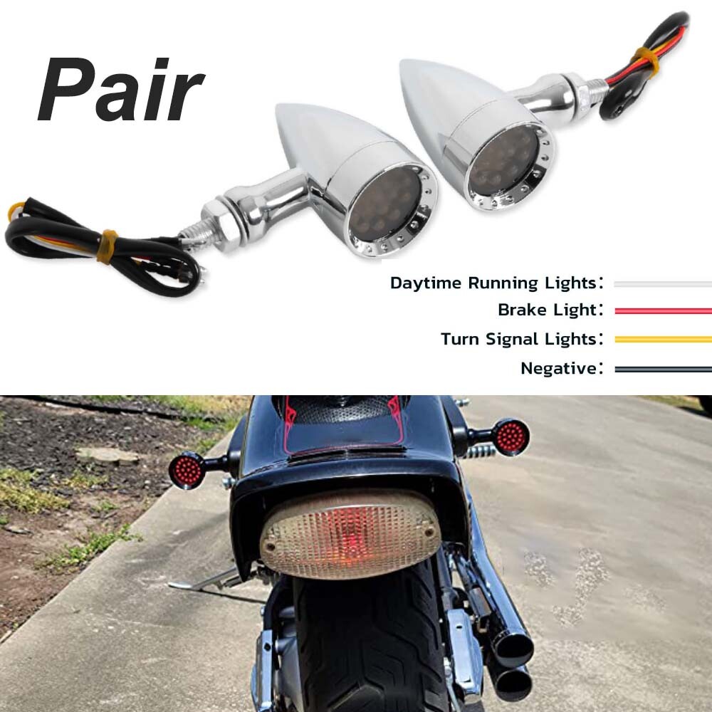Front Rear Turn Signal Light Indicator Bullet For Yamaha Bolt