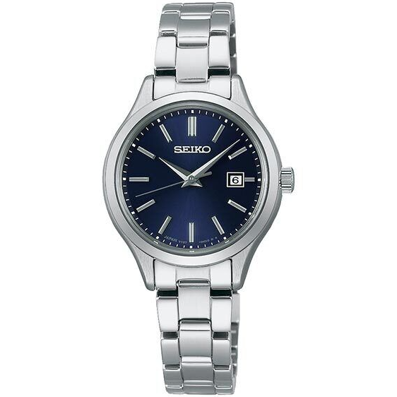 SEIKO SOLAR レディース時計 SEIKO SELECTION STPX095 Stainless Steel Solar Watch Navy Dial 27.8