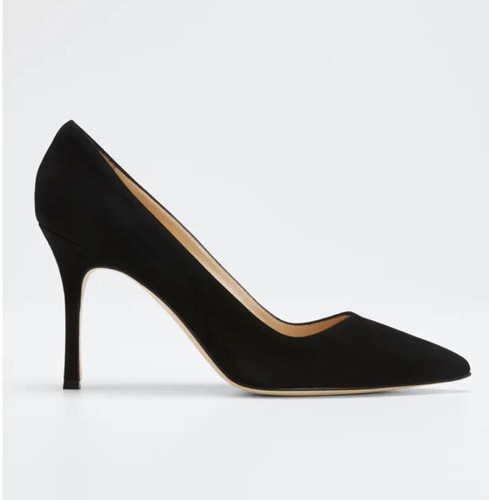 Authentic Manolo Blahnik Black Suede BB 