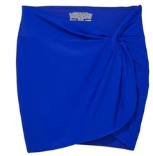 VICTORIA'S SECRET SWIM MINI SARONG COVER UP SKIRT BLUE OAR SIZE M/L NWT
