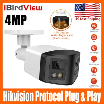 Hikvision Compatible 4MP Hybrid Light 170° Wide-Angle Field POE Camera 4mm US