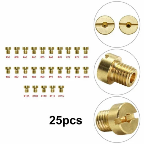 25x Hauptdüse 55-115 M6 Für Dellorto & Mikuni Vergaser 6mm Hauptdüsensatz Neu - Bild 3 von 8