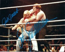 M3761  Pat Patterson Sgt. Slaughter Signed Vintage Wrestling Photo w/COA