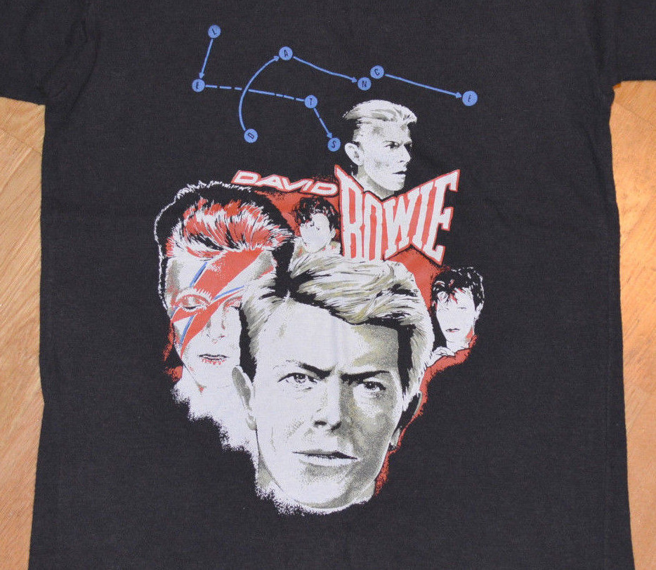 1983 DAVID BOWIE* vintage concert tour t-shirt tee (S) Rare 1980