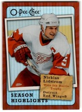 2007-08 O-Pee-Chee Season Highlights Nicklas Lidstrom #SH19 Detroit Red Wings