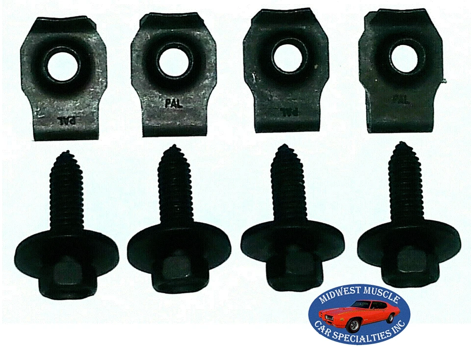 Trans Am GTO Camaro Chevelle Chevy Nova guardabarros inferior a capó herrajes pernos OC Foto 4 de 4