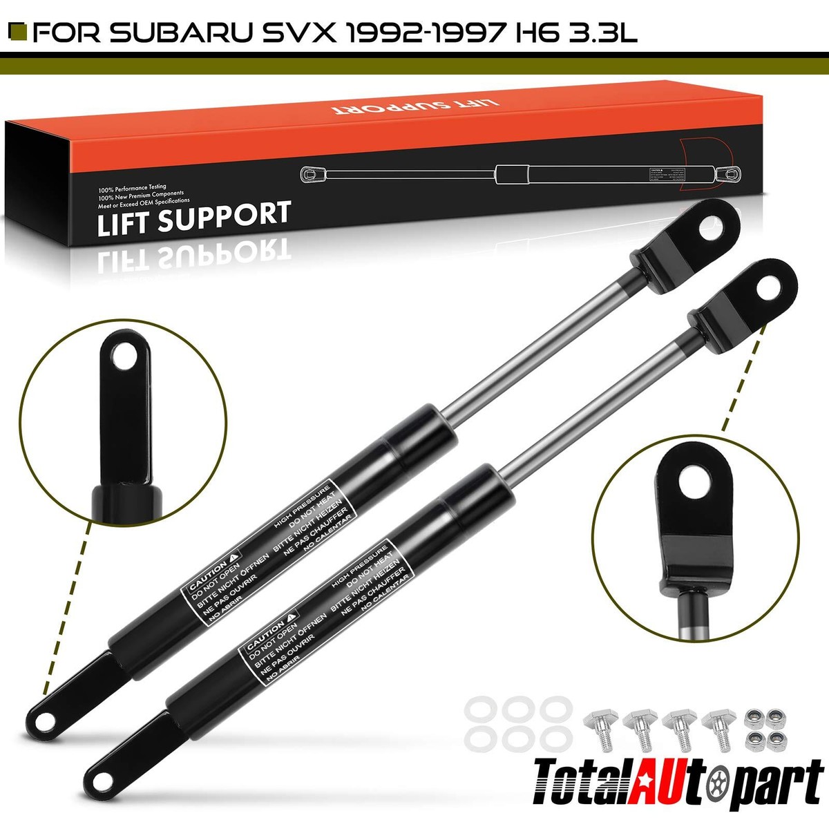ＳＵＰ New 2x Lift Support Shock Struts for Subaru SVX 1992-1997 3.3L