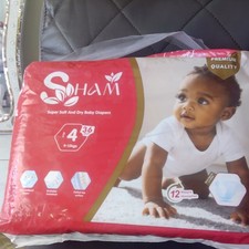 Soham Super Soft  Dry Baby Diapers Size 4, 36 Count, 9-13kgs