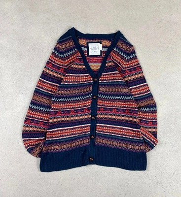 H&M Pullover Strickjacke Rundhals Crewneck Baumwolle Angora Sweatshirt Mehrfarbig S