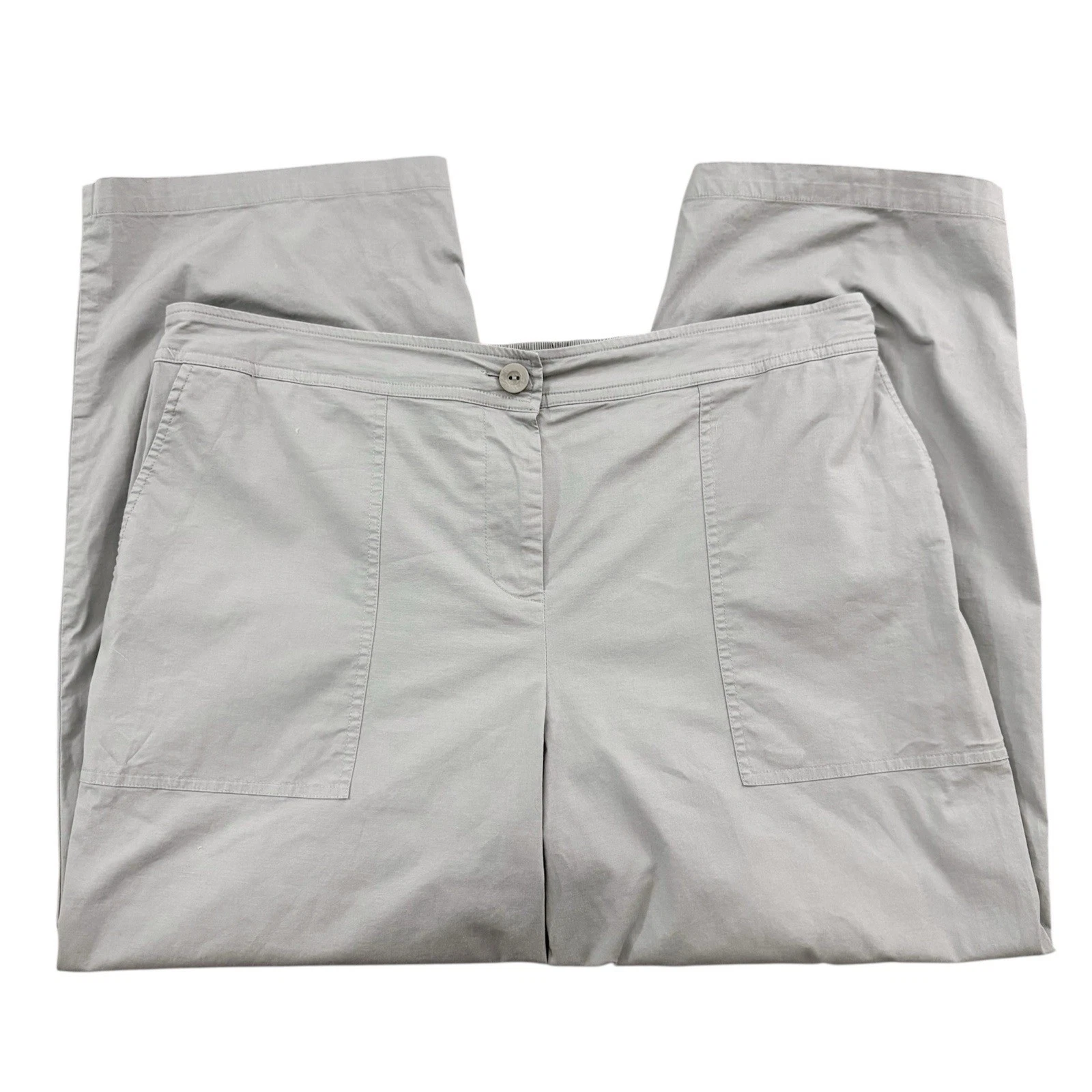 Eileen Fisher Organic Cotton Blend Capri Pants Large