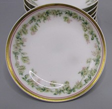 Haviland Butter Pat(s) - Green/Pink Roses - Schleiger 955-1