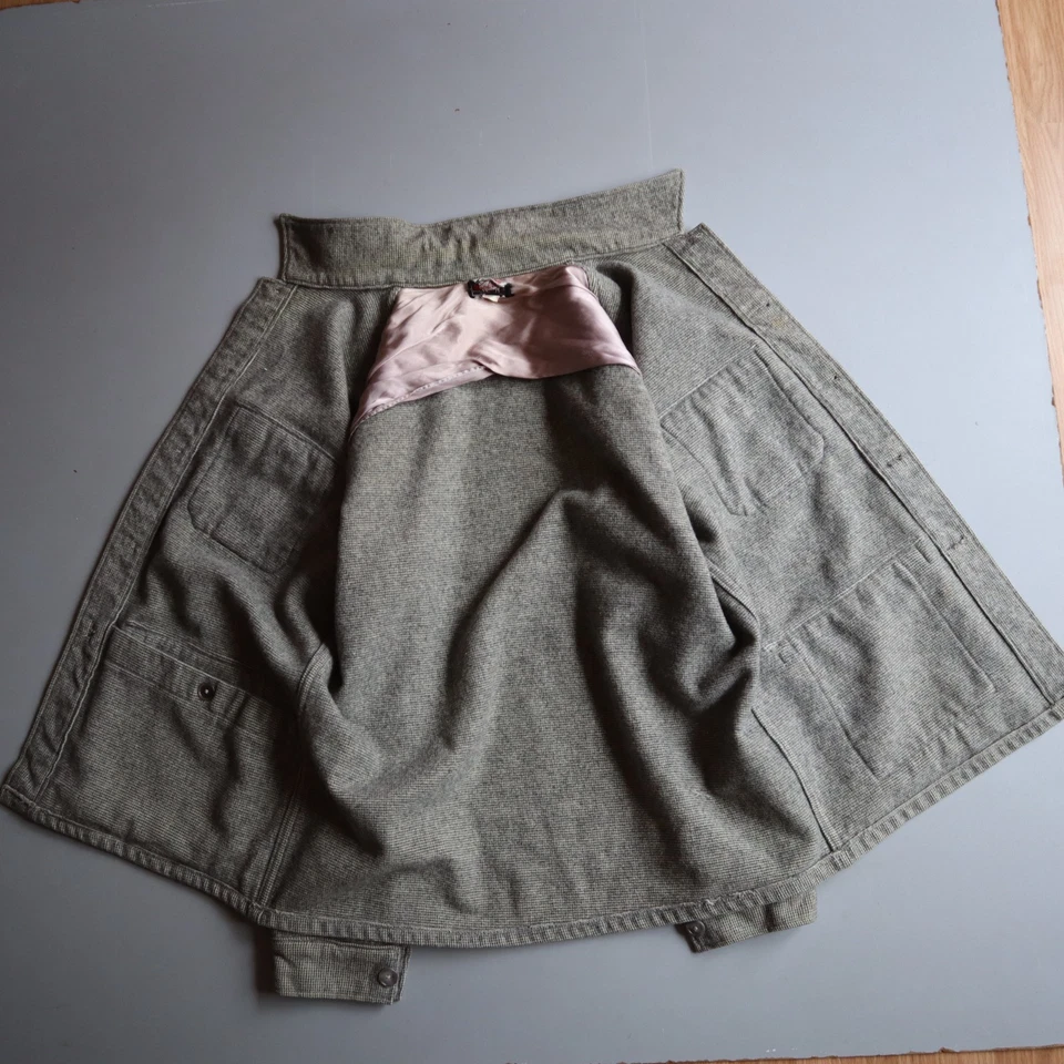 Vintage 1950s Woolrich Shirt Jacket Shacket Gray Medium - Image 2 of 4