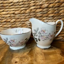 Silver Rose Cream & Sugar 