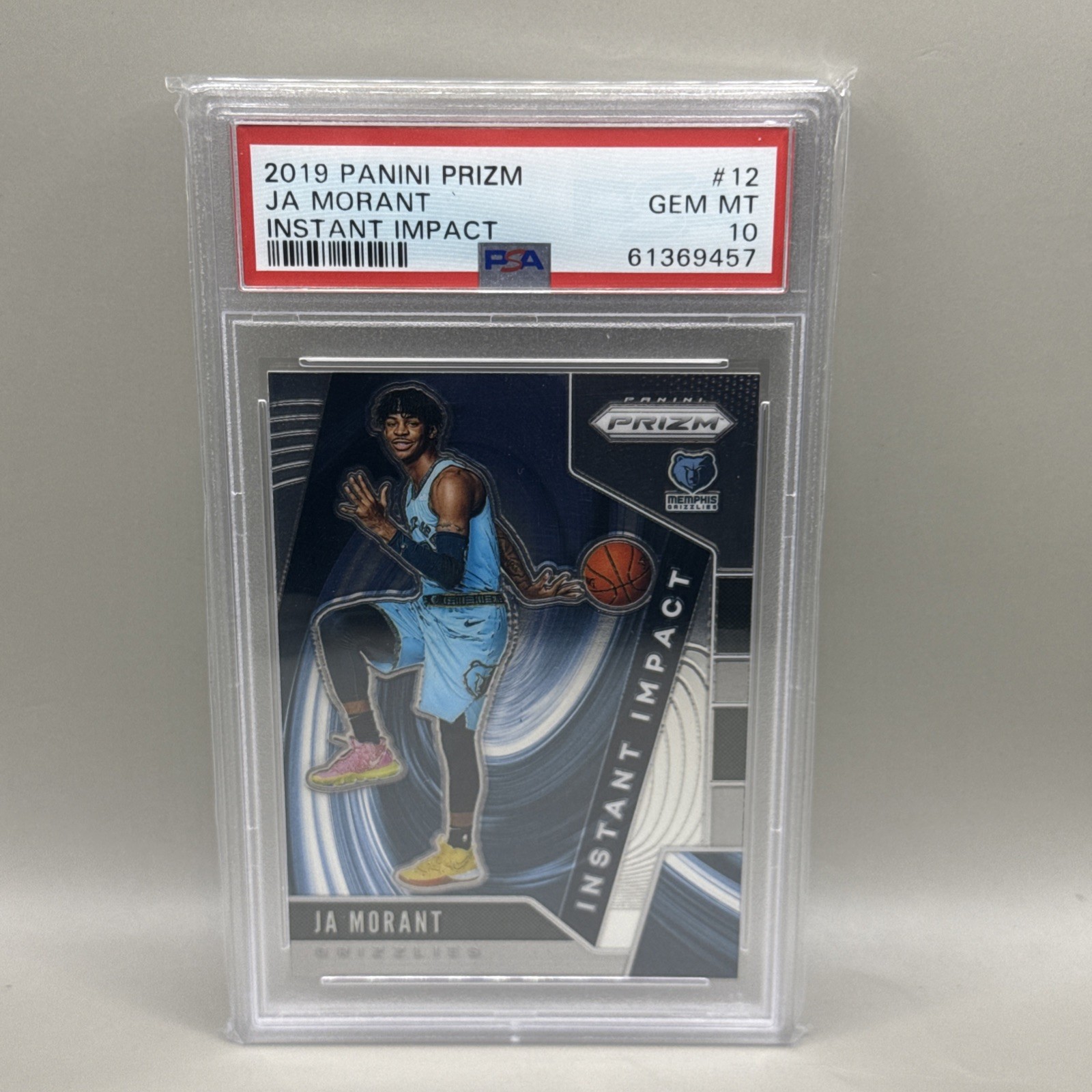 2019-20 Prizm Ja Morant Instant Impact Rookie Card RC #12 PSA 10 Gem Mint