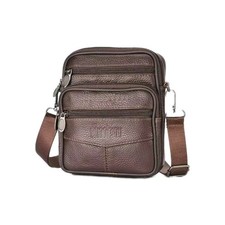 Mens Genuine Leather Crossbody Small Travel S...