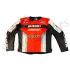 SUZUKI YOSHIMURA NEW LEATHER RACING JACKET ARMOR PROTECTED CE APPROVED FOR MENS