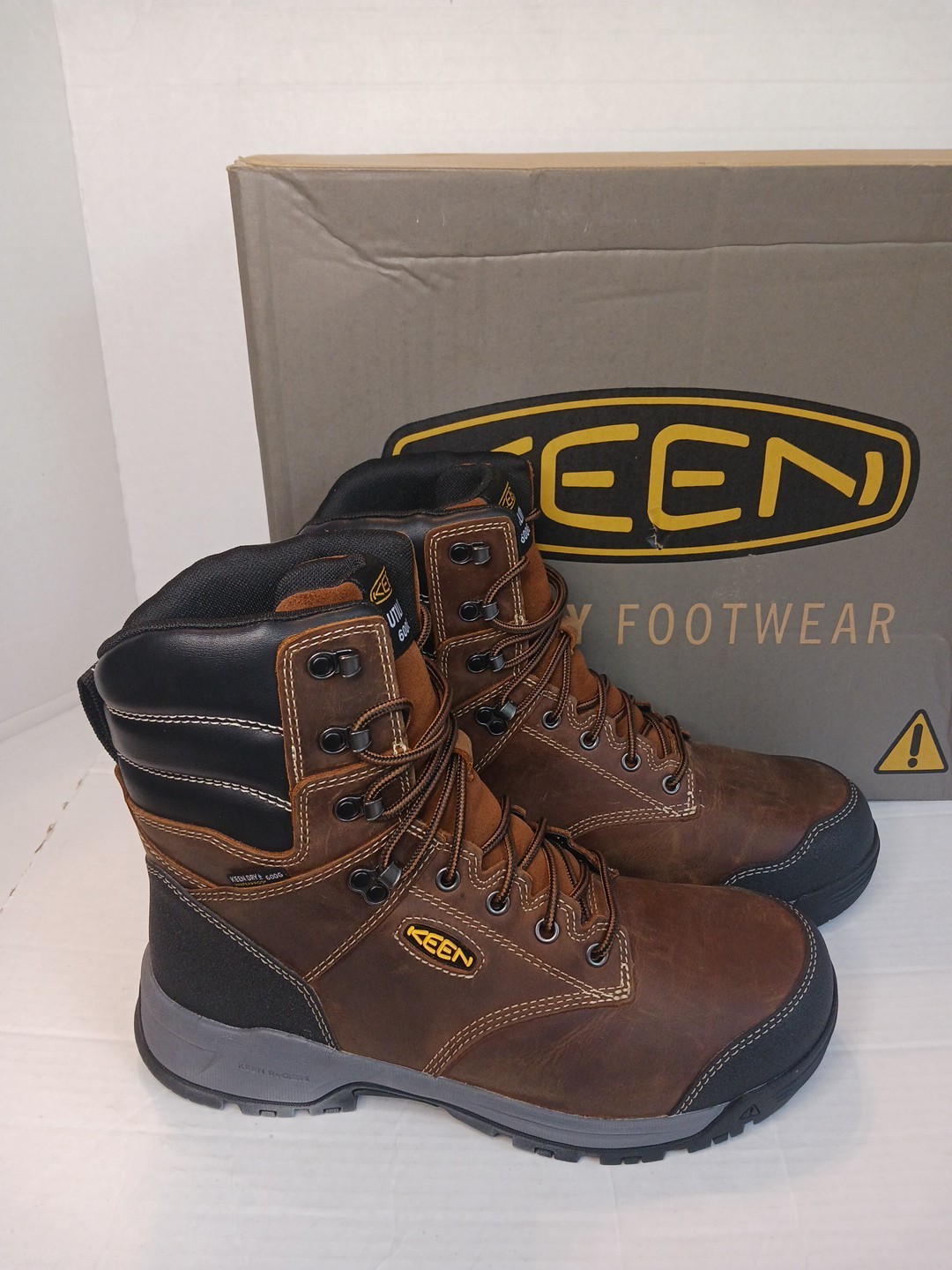 Stivali Keen Utility Evanston 8" pollici punta morbida uomo taglia 10 D impermeabili 600G