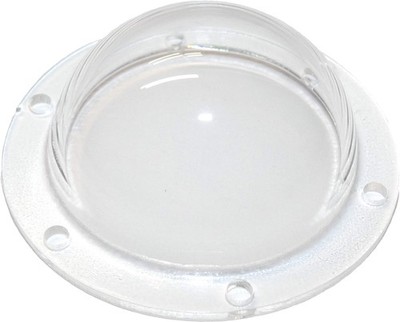 Acrylic Dome/Plastic Hemisphere - Clear - 1.5'' Diameter, 1/4'' Flange with Pre...