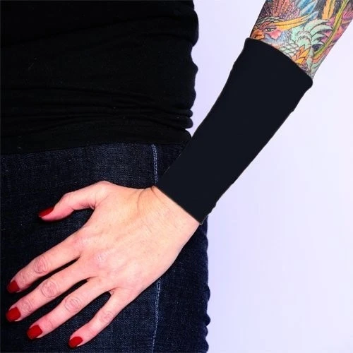 Black Tattoo Cover Up Sleeve - Medium/Large Forearm Ink Armor Protection image 3